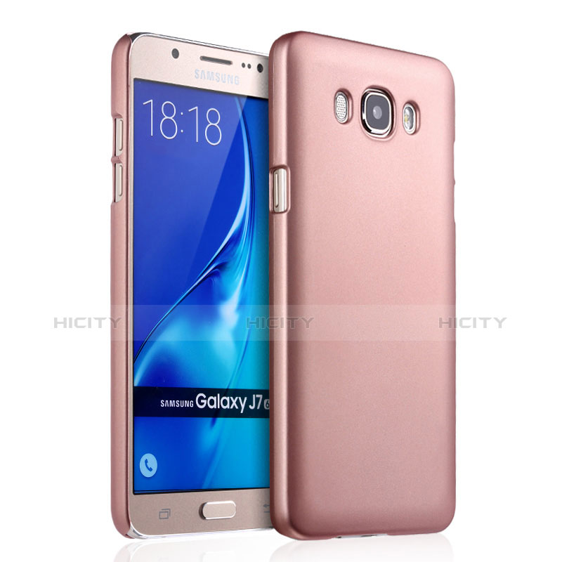 Funda Dura Plastico Rigida Mate para Samsung Galaxy J7 (2016) J710F J710FN Oro Rosa