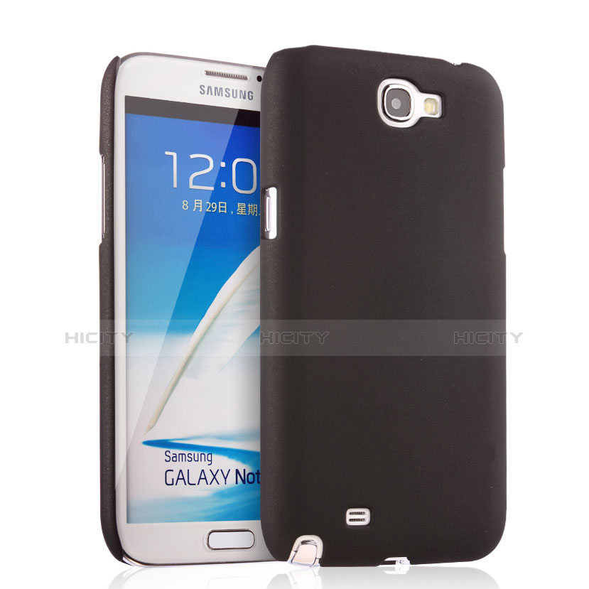 Funda Dura Plastico Rigida Mate para Samsung Galaxy Note 2 N7100 N7105 Negro