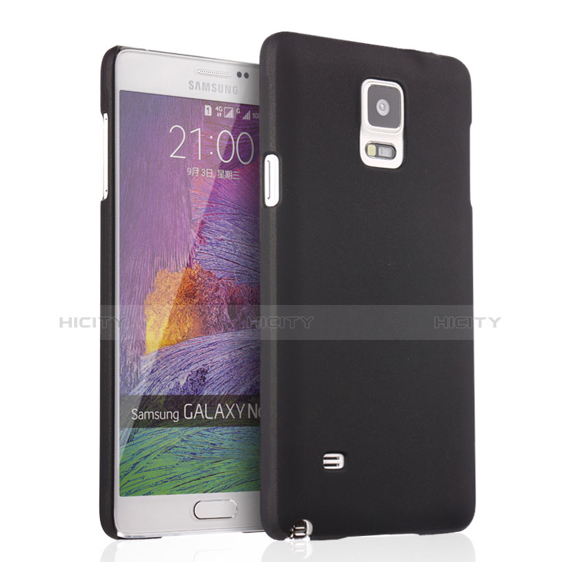 Funda Dura Plastico Rigida Mate para Samsung Galaxy Note 4 Duos N9100 Dual SIM Negro