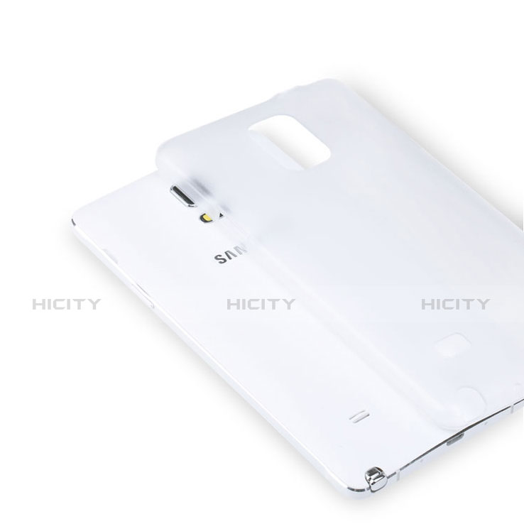 Funda Dura Plastico Rigida Mate para Samsung Galaxy Note 4 SM-N910F Blanco