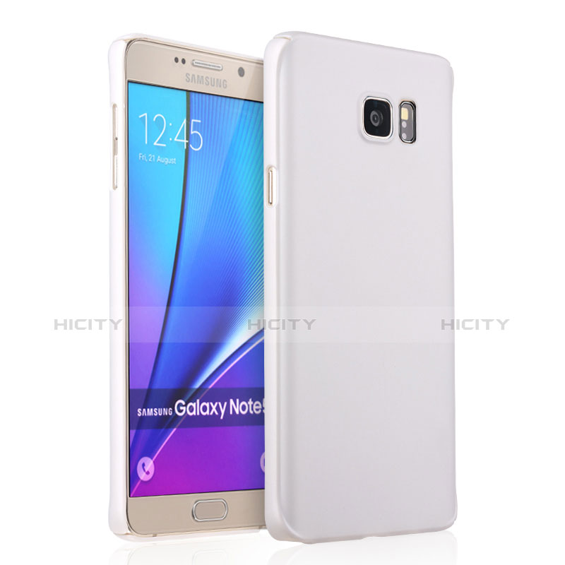 Funda Dura Plastico Rigida Mate para Samsung Galaxy Note 5 N9200 N920 N920F Blanco