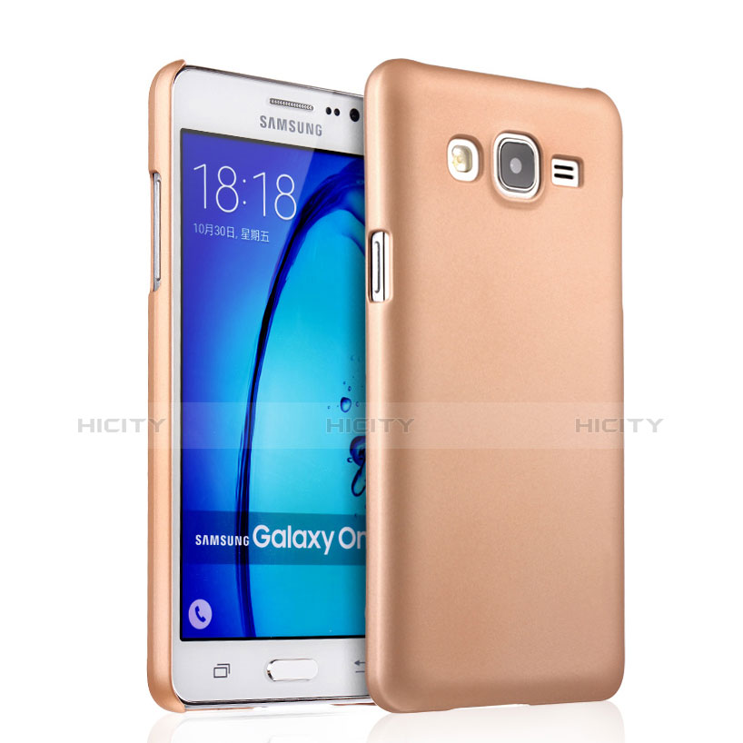 Funda Dura Plastico Rigida Mate para Samsung Galaxy On7 Pro Oro