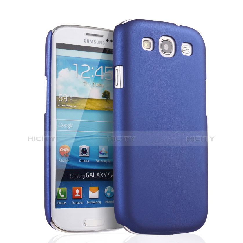 Funda Dura Plastico Rigida Mate para Samsung Galaxy S3 4G i9305 Azul