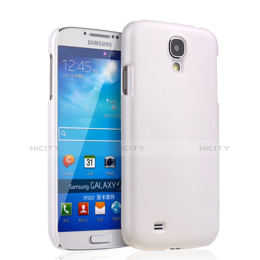 Funda Dura Plastico Rigida Mate para Samsung Galaxy S4 i9500 i9505 Blanco