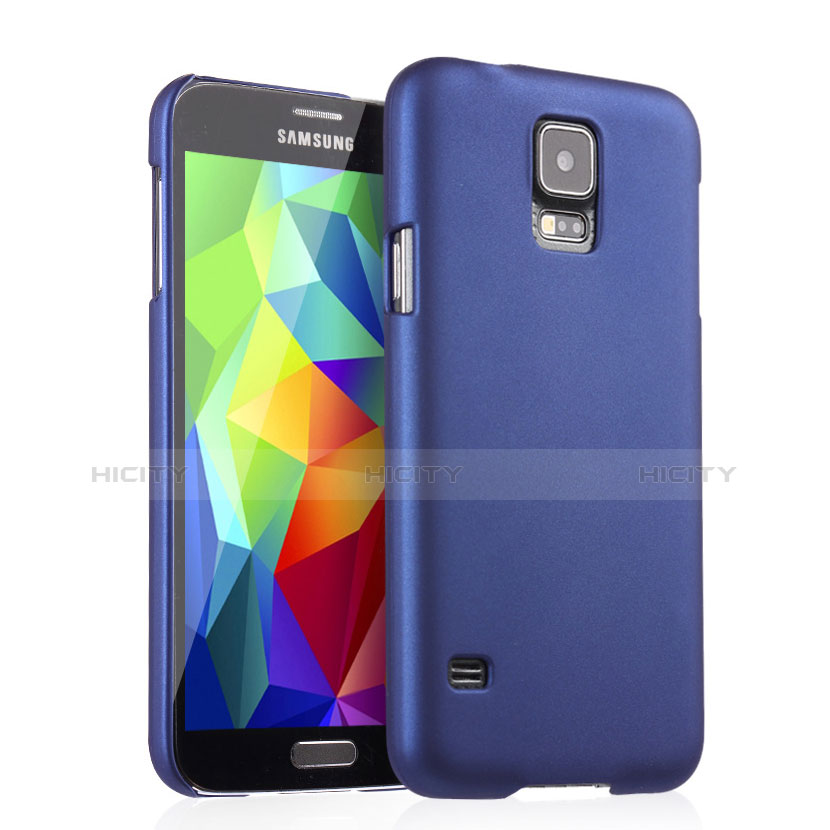 Funda Dura Plastico Rigida Mate para Samsung Galaxy S5 Duos Plus Azul