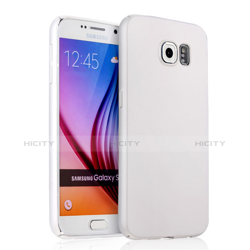 Funda Dura Plastico Rigida Mate para Samsung Galaxy S6 Duos SM-G920F G9200 Blanco