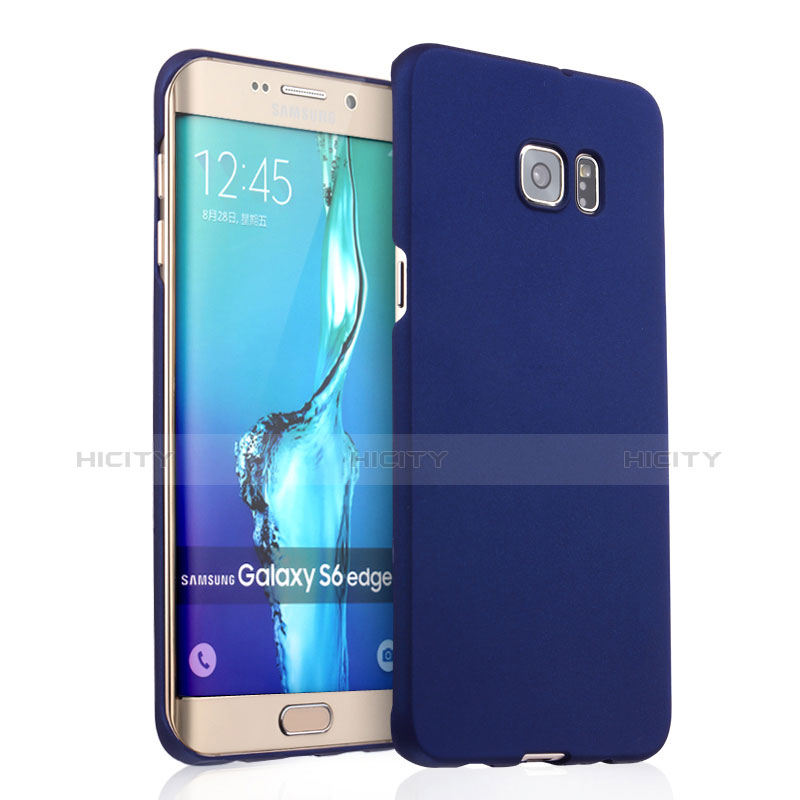 Funda Dura Plastico Rigida Mate para Samsung Galaxy S6 Edge+ Plus SM-G928F Azul