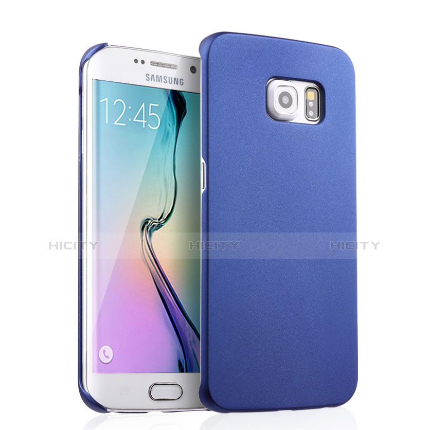 Funda Dura Plastico Rigida Mate para Samsung Galaxy S6 Edge SM-G925 Azul