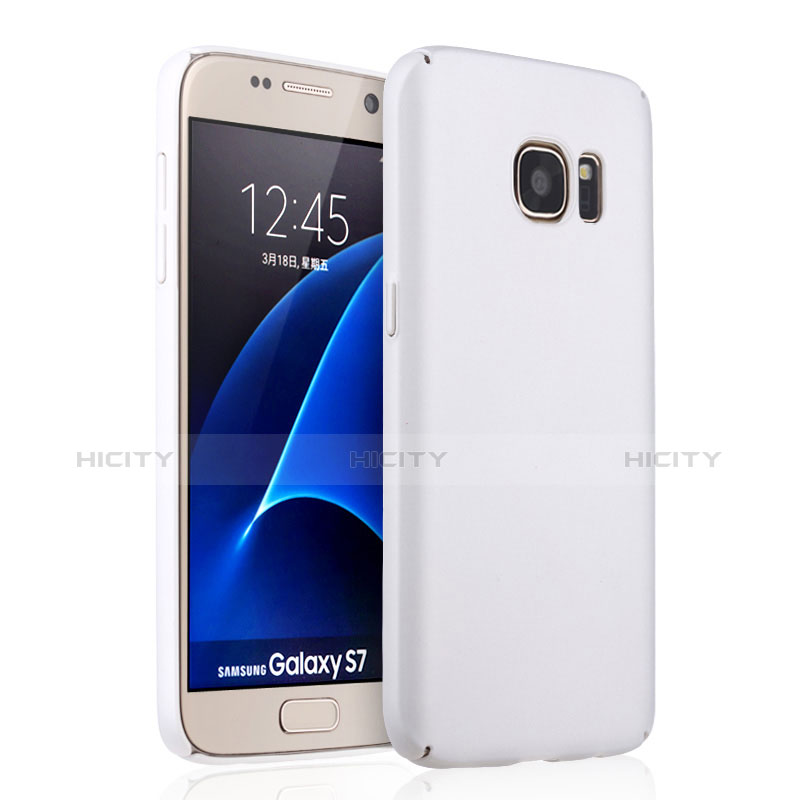 Funda Dura Plastico Rigida Mate para Samsung Galaxy S7 G930F G930FD Blanco