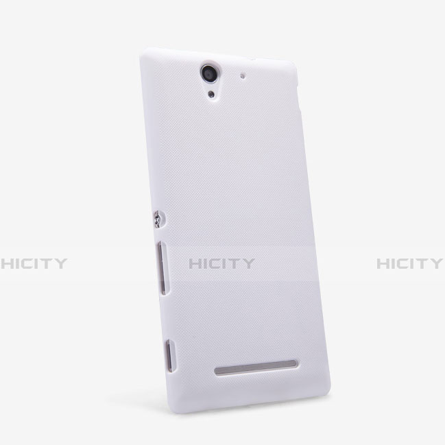 Funda Dura Plastico Rigida Mate para Sony Xperia C3 Blanco