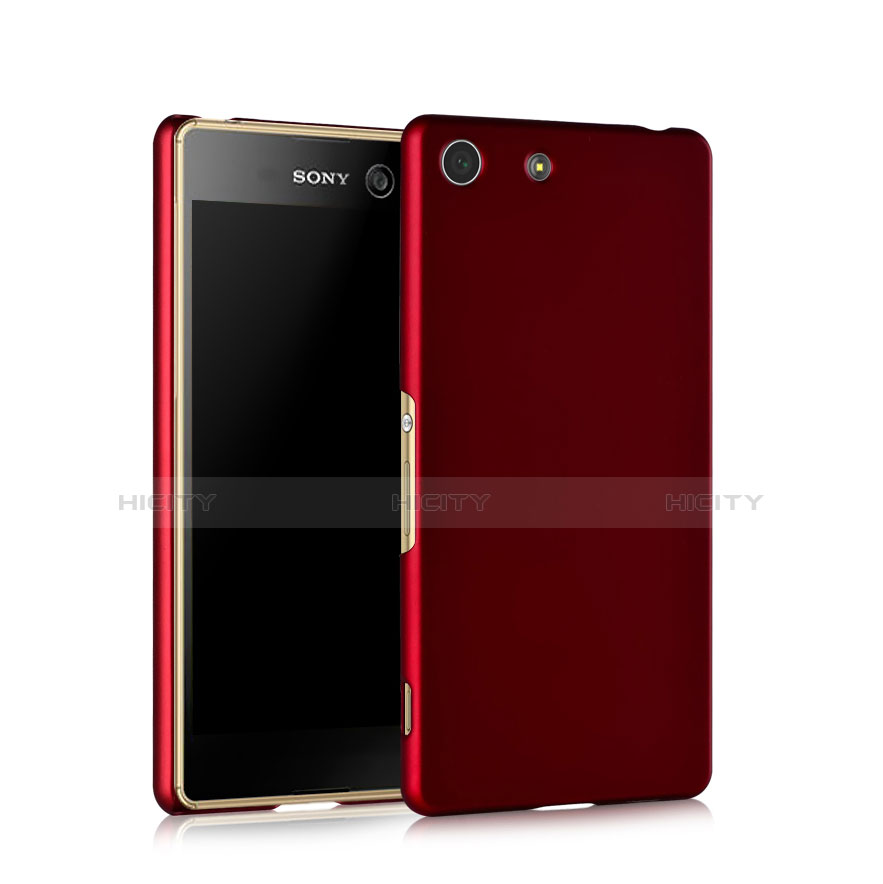 Funda Dura Plastico Rigida Mate para Sony Xperia M5 Rojo