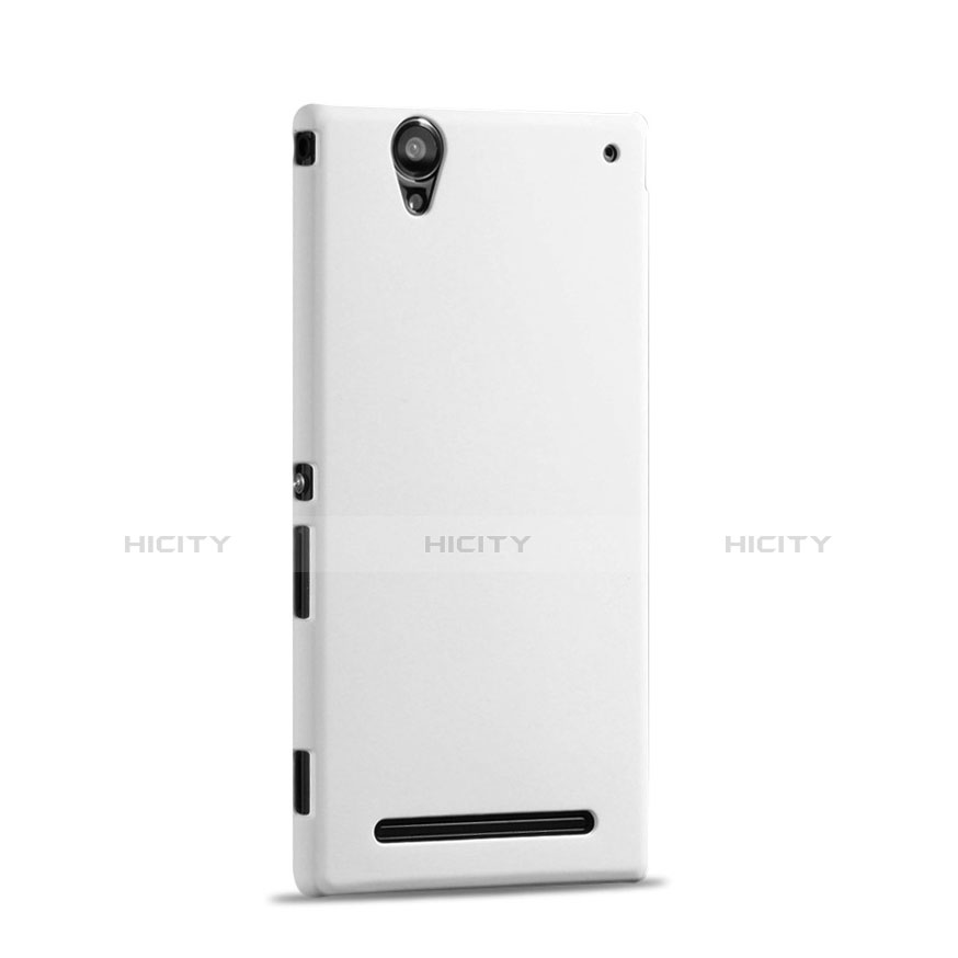 Funda Dura Plastico Rigida Mate para Sony Xperia T2 Ultra Dual Blanco