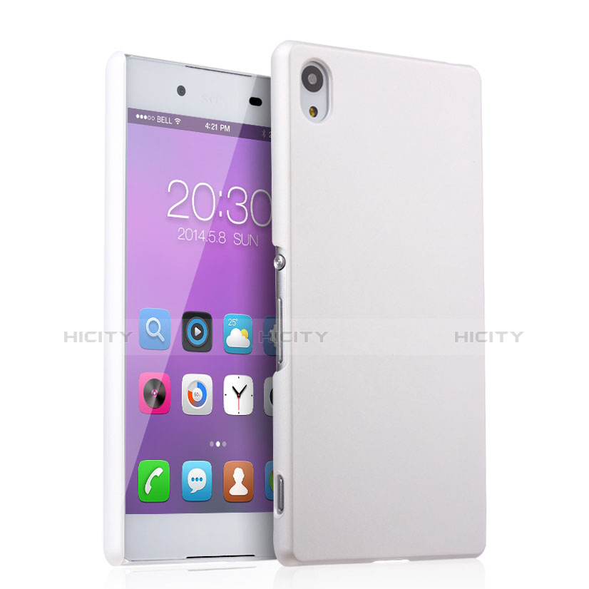 Funda Dura Plastico Rigida Mate para Sony Xperia Z4 Blanco