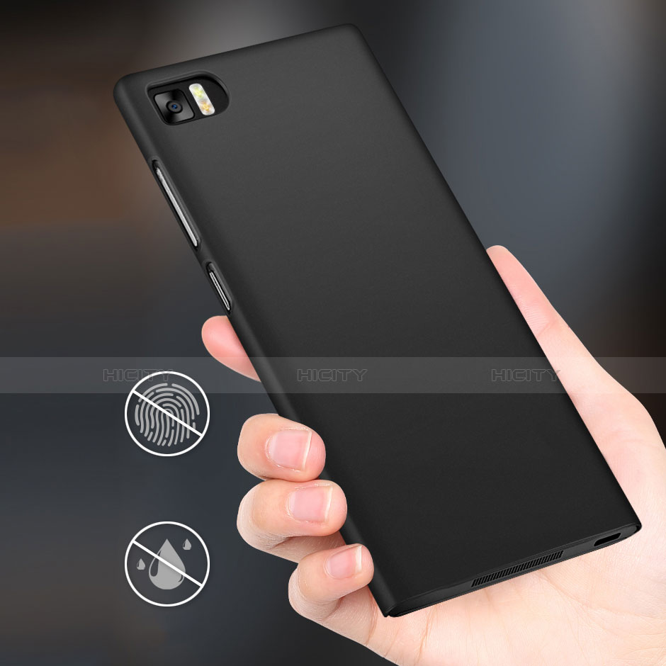 Funda Dura Plastico Rigida Mate para Xiaomi Mi 3 Negro