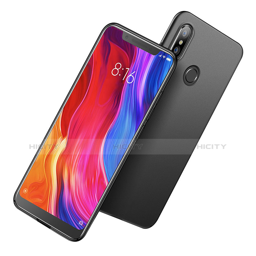 Funda Dura Plastico Rigida Mate para Xiaomi Mi 8 Negro