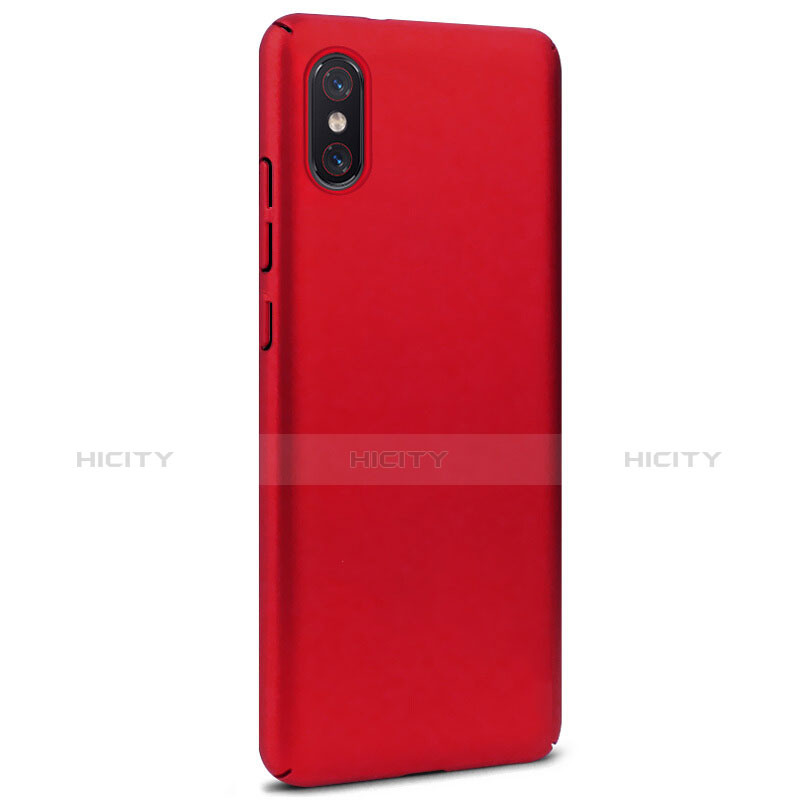 Funda Dura Plastico Rigida Mate para Xiaomi Mi 8 Screen Fingerprint Edition Rojo