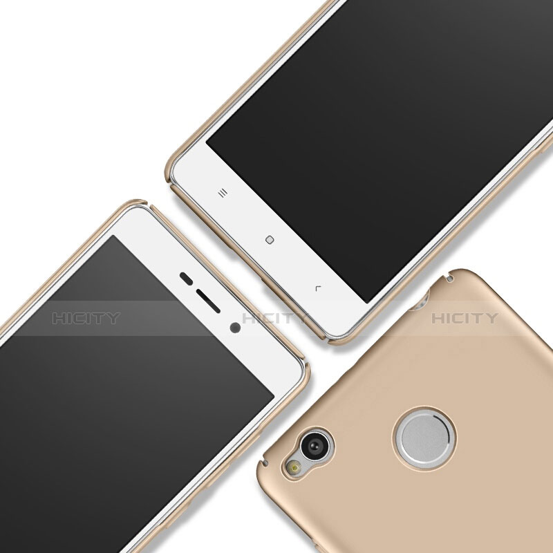 Funda Dura Plastico Rigida Mate para Xiaomi Redmi 3X Oro