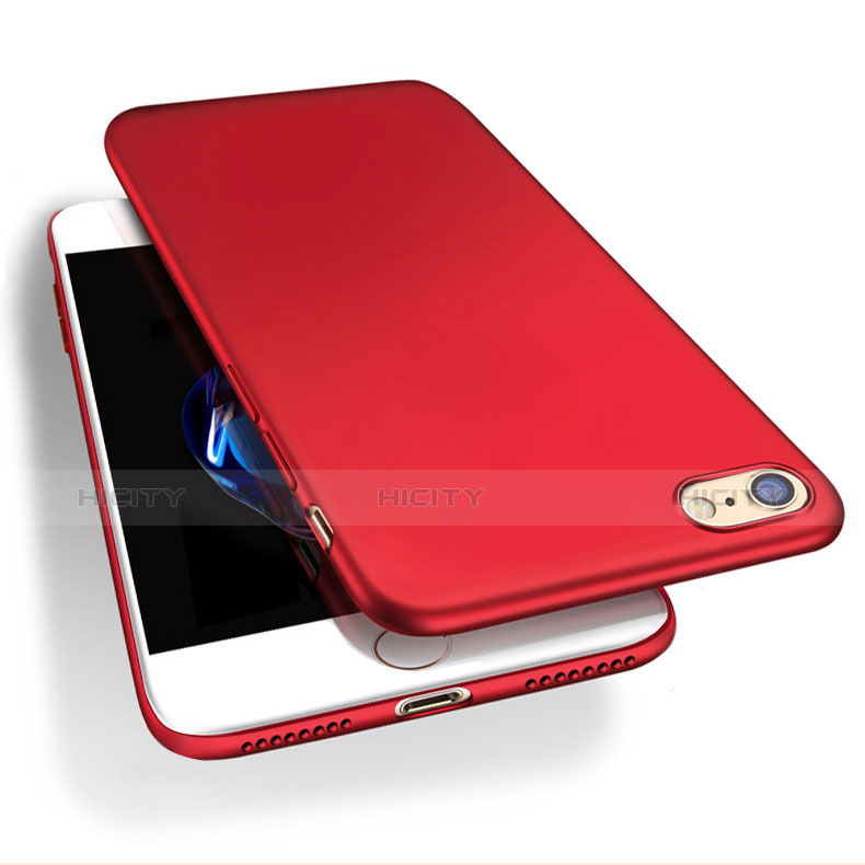 Funda Dura Plastico Rigida Mate Q03 para Apple iPhone 7 Rojo
