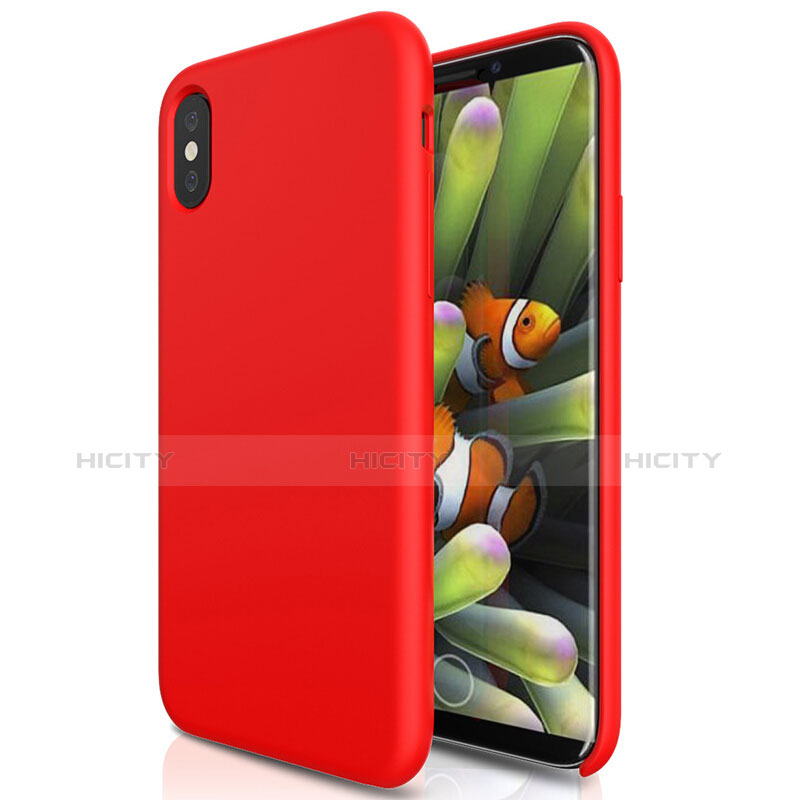 Funda Dura Plastico Rigida Mate S01 para Apple iPhone X Rojo