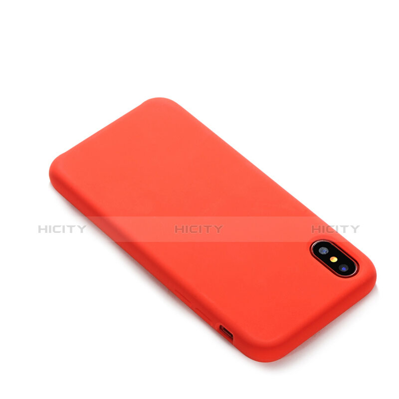 Funda Dura Plastico Rigida Mate S01 para Apple iPhone Xs Rojo