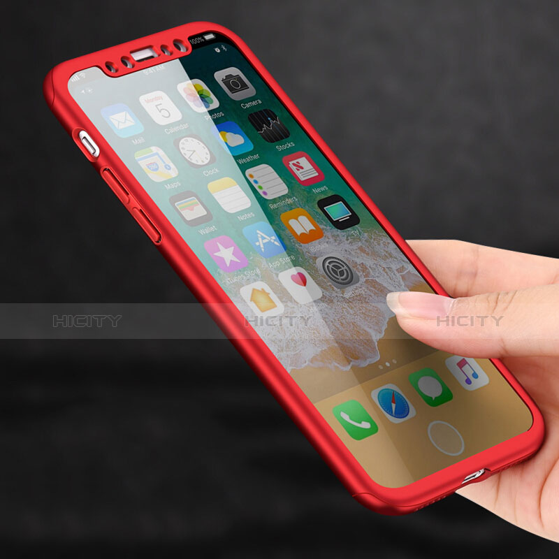 Funda Dura Plastico Rigida Mate S02 para Apple iPhone Xs Max Rojo