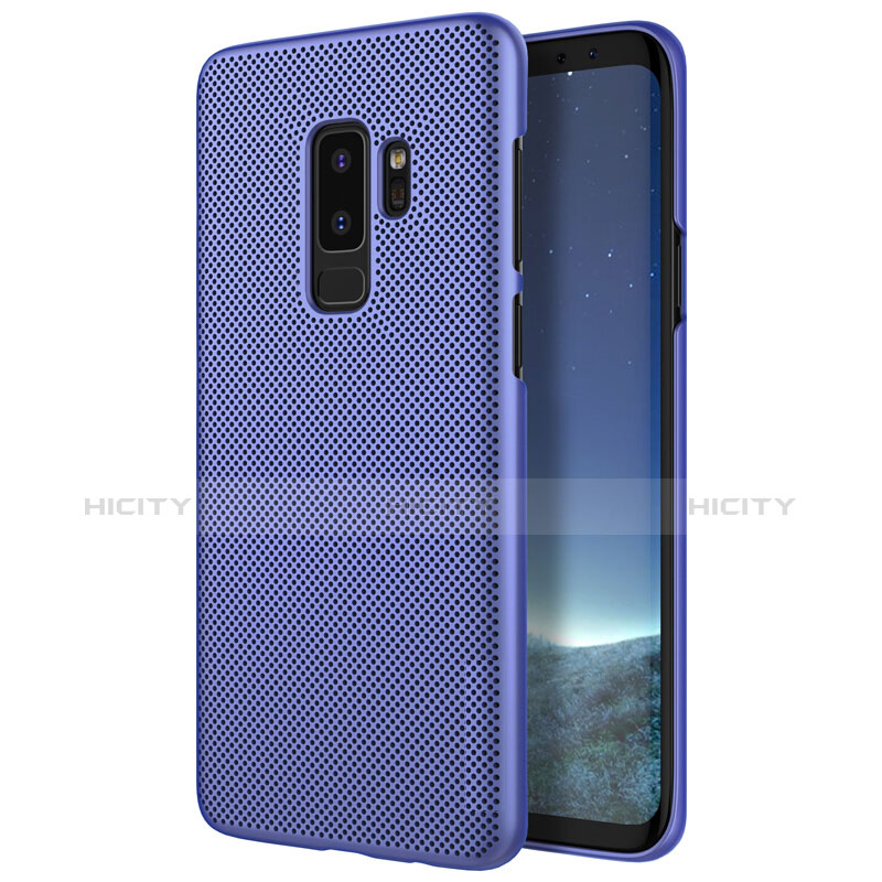 Funda Dura Plastico Rigida Perforada M01 para Samsung Galaxy S9 Plus Azul