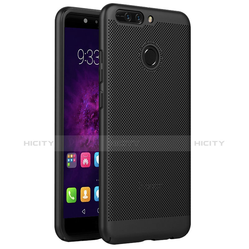 Funda Dura Plastico Rigida Perforada para Huawei Honor 8 Pro Negro