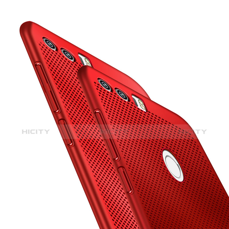 Funda Dura Plastico Rigida Perforada para Huawei Honor 8 Rojo