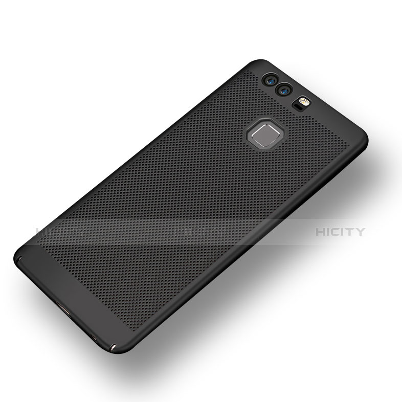 Funda Dura Plastico Rigida Perforada para Huawei P9 Plus Negro