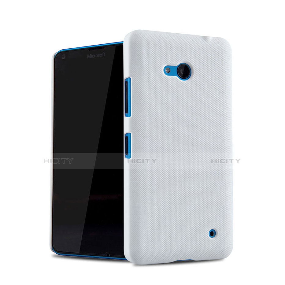 Funda Dura Plastico Rigida Perforada para Microsoft Lumia 640 Blanco