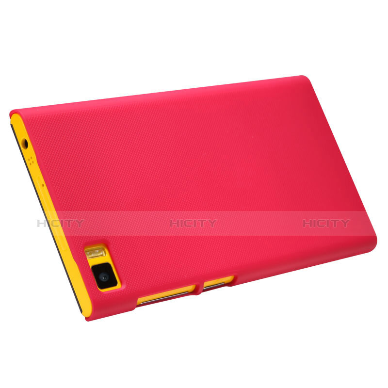 Funda Dura Plastico Rigida Perforada para Xiaomi Mi 3 Rojo