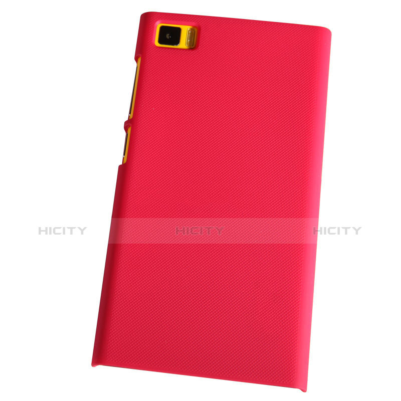 Funda Dura Plastico Rigida Perforada para Xiaomi Mi 3 Rojo