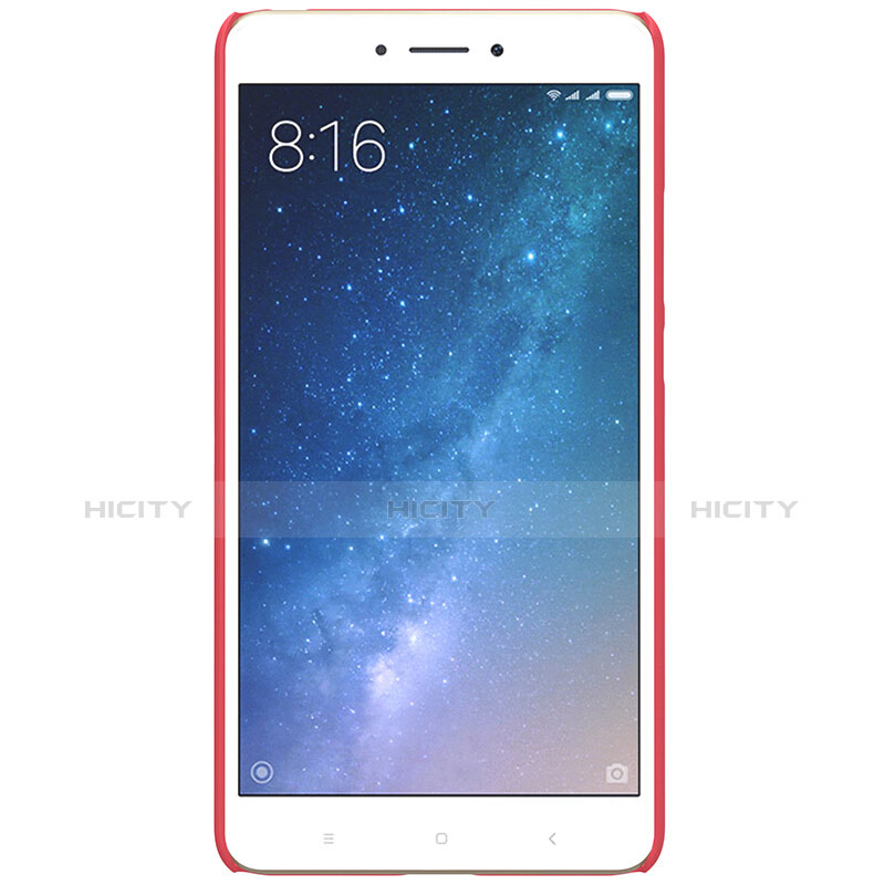 Funda Dura Plastico Rigida Perforada para Xiaomi Mi Max 2 Rojo