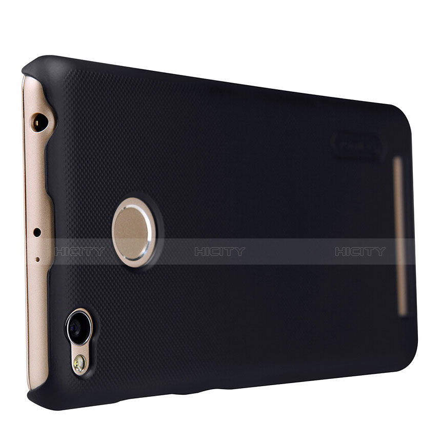 Funda Dura Plastico Rigida Perforada para Xiaomi Redmi 3 High Edition Negro