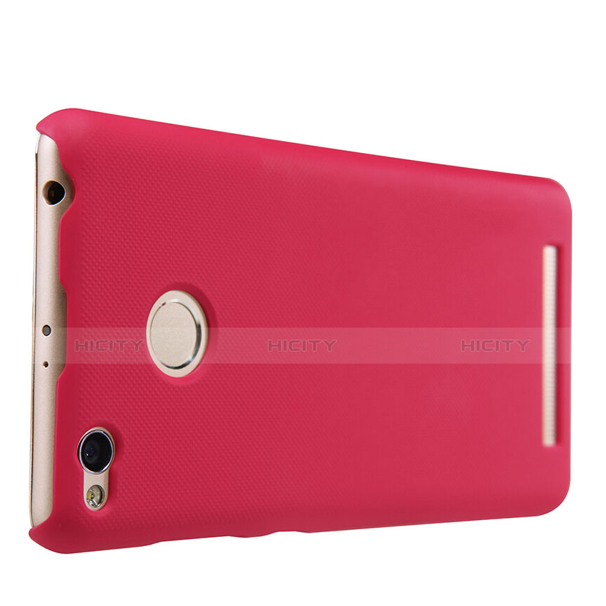 Funda Dura Plastico Rigida Perforada para Xiaomi Redmi 3 Pro Rojo