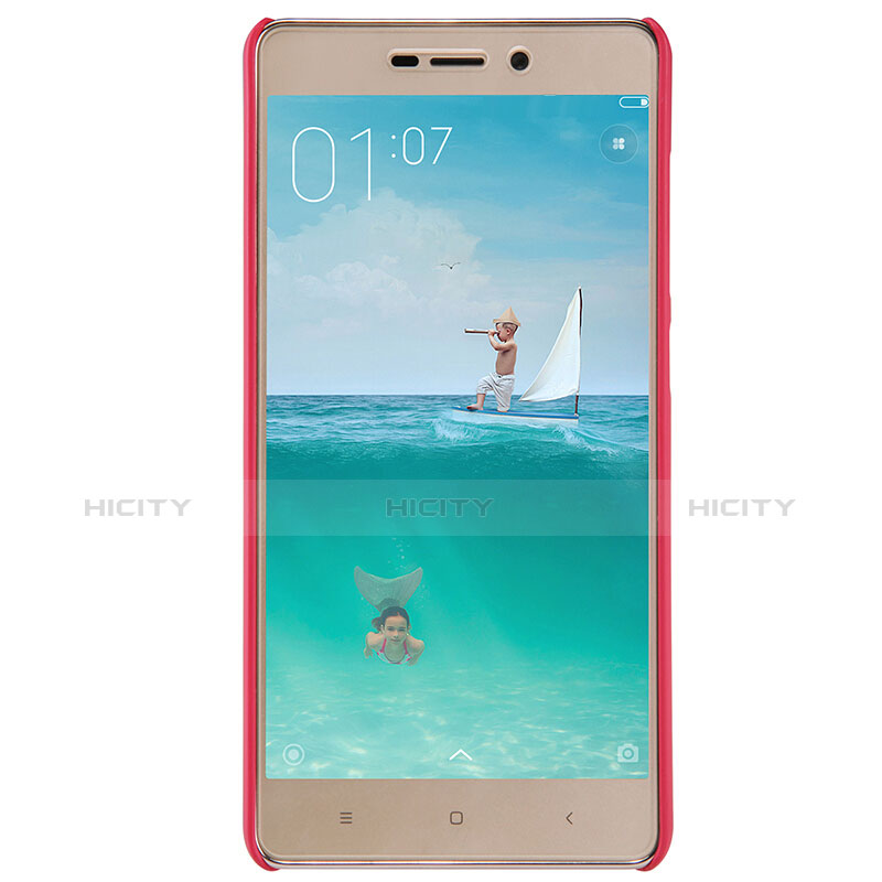 Funda Dura Plastico Rigida Perforada para Xiaomi Redmi 3X Rojo