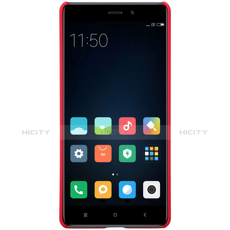 Funda Dura Plastico Rigida Perforada para Xiaomi Redmi 4 Standard Edition Rojo