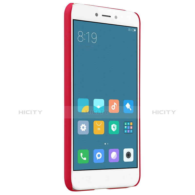 Funda Dura Plastico Rigida Perforada para Xiaomi Redmi 4X Rojo