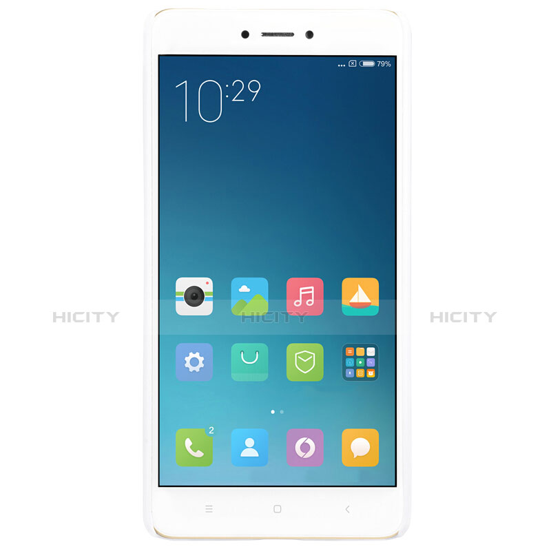 Funda Dura Plastico Rigida Perforada para Xiaomi Redmi Note 4 Standard Edition Blanco