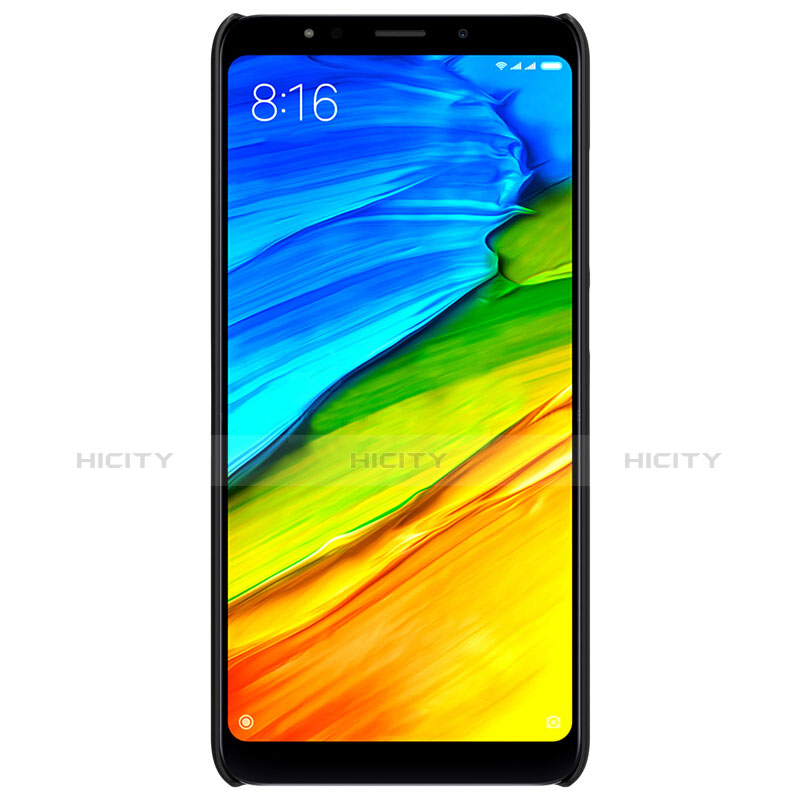 Funda Dura Plastico Rigida Perforada para Xiaomi Redmi Note 5 Indian Version Negro