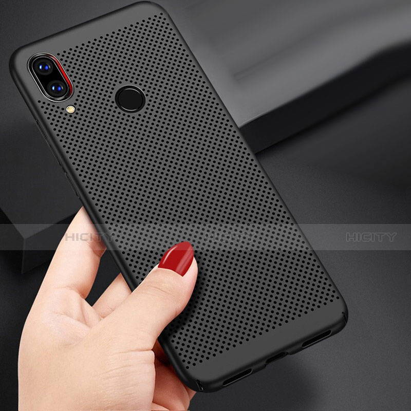 Funda Dura Plastico Rigida Perforada para Xiaomi Redmi Note 7 Negro