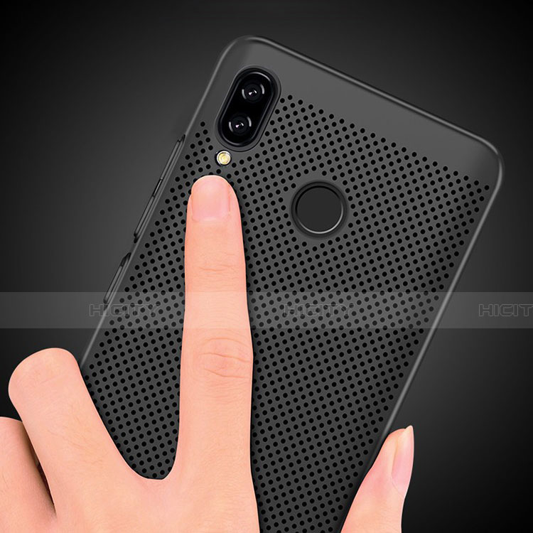 Funda Dura Plastico Rigida Perforada para Xiaomi Redmi Note 7 Negro