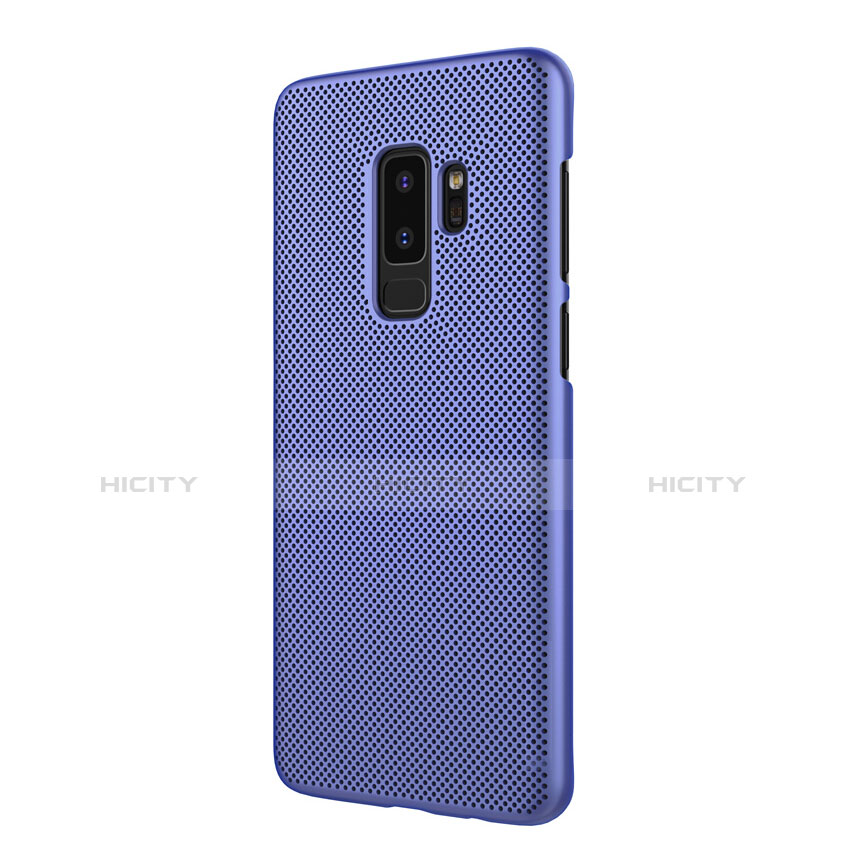 Funda Dura Plastico Rigida Perforada R01 para Samsung Galaxy S9 Plus Azul