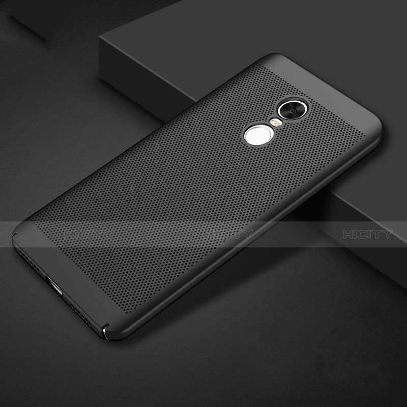 Funda Dura Plastico Rigida Perforada R01 para Xiaomi Redmi Note 4X High Edition Negro