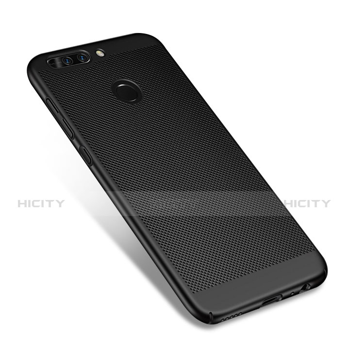 Funda Dura Plastico Rigida Perforada W01 para Huawei Honor 8 Pro Negro