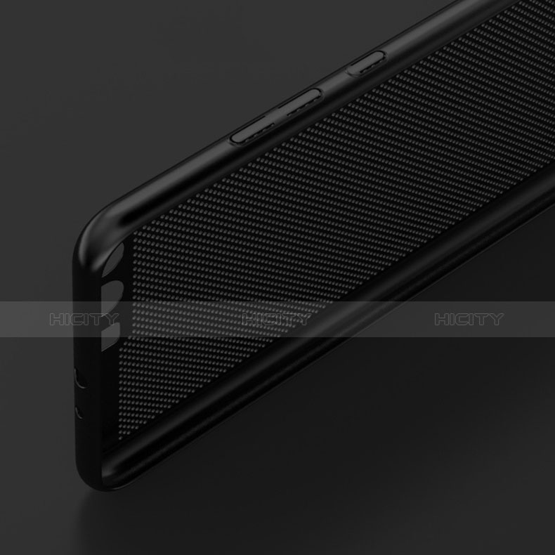Funda Dura Plastico Rigida Perforada W01 para Huawei P10 Negro