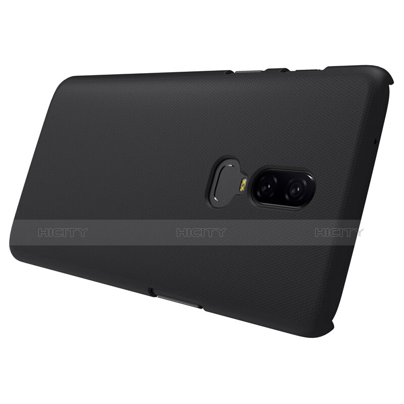 Funda Dura Plastico Rigida Perforada W01 para OnePlus 6 Negro