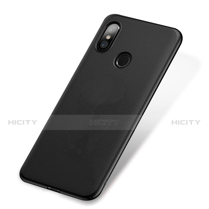 Funda Dura Plastico Rigida Perforada W01 para Xiaomi Mi 8 Negro