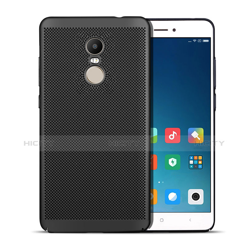 Funda Dura Plastico Rigida Perforada W01 para Xiaomi Redmi Note 4X Negro
