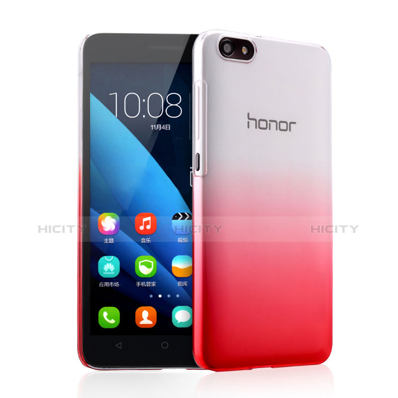 Funda Dura Plastico Rigida Transparente Gradient para Huawei Honor 4X Rosa